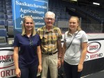 Farm Progress Show 2018<br />L - R: Carly Gyug '19 C, Allan McDougald '65 C, Michelle Ross '18 C